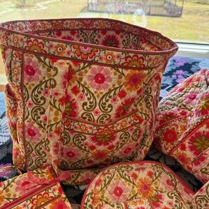 Floral Quilted Tote Bag